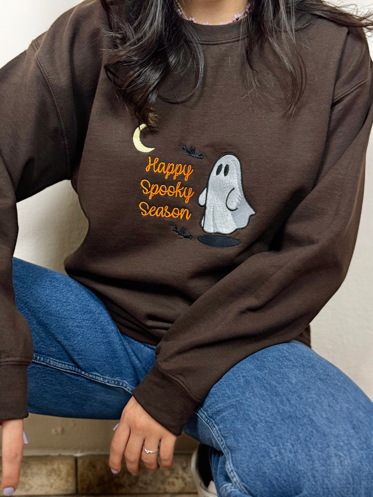 Felpa con ricamo - Scary Ghost