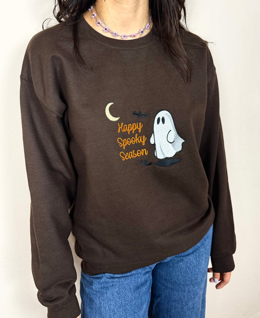 Felpa con ricamo - Scary Ghost